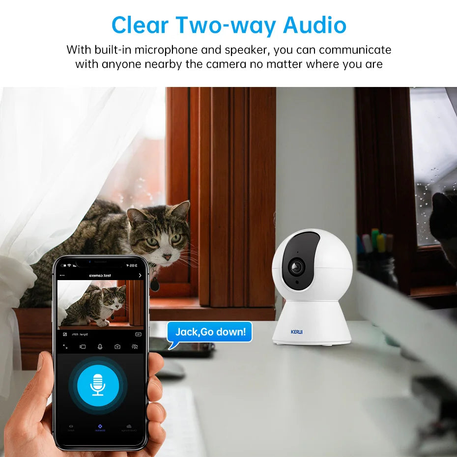 Pet Camera — WiFi, AI Auto-Tracking & Night Vision