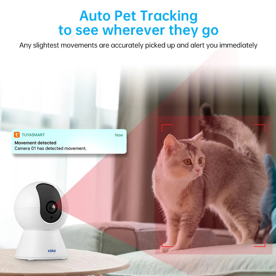 Pet Camera — WiFi, AI Auto-Tracking & Night Vision